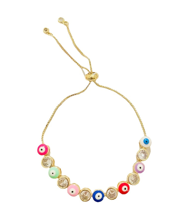 Pastel round Evil Eye Bracelet