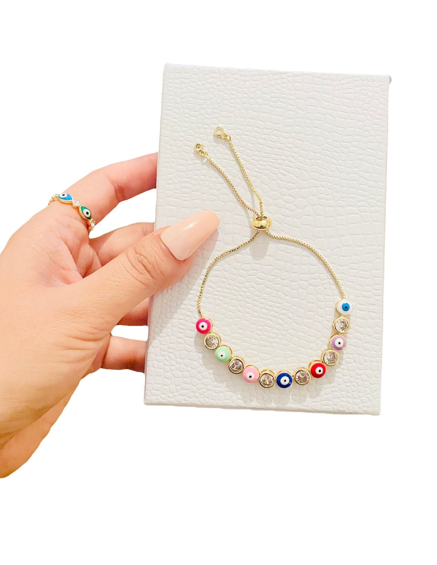 Pastel round Evil Eye Bracelet